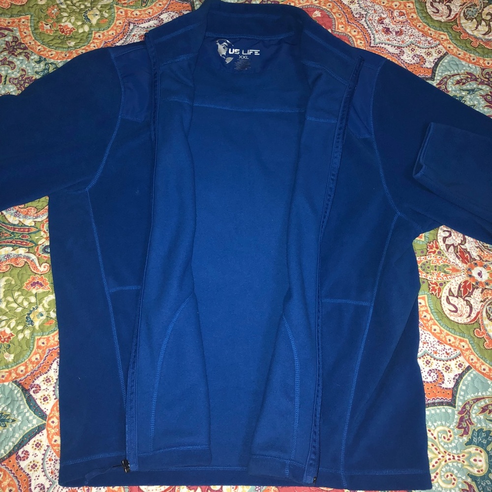 XXL US Life Fleece Zip Up Jacket Blue